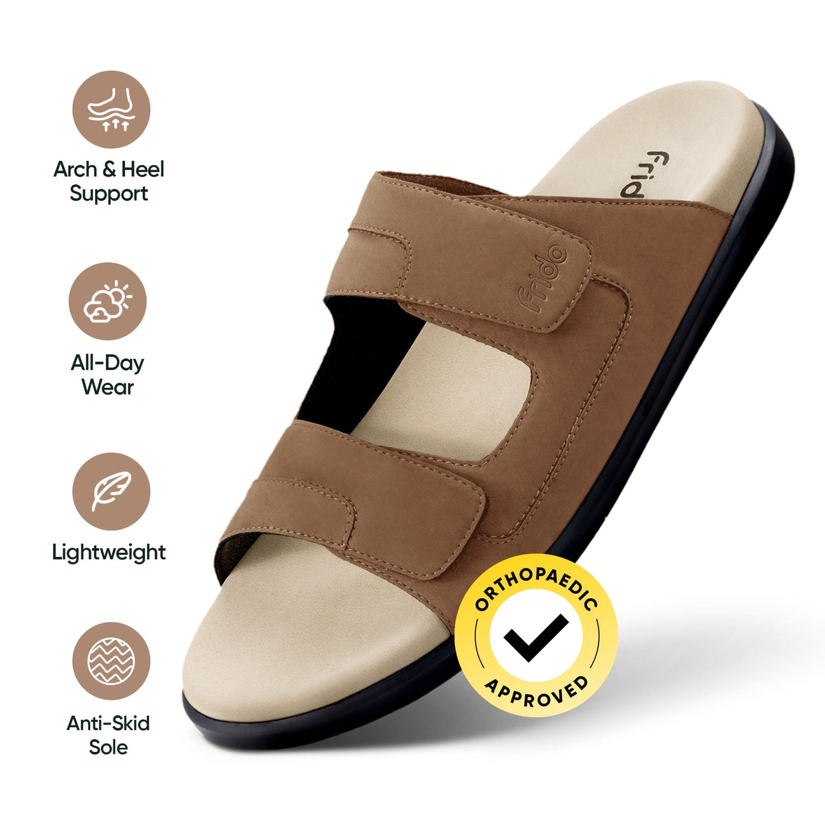 Frido Men's Comfort Dual Strap Sandals