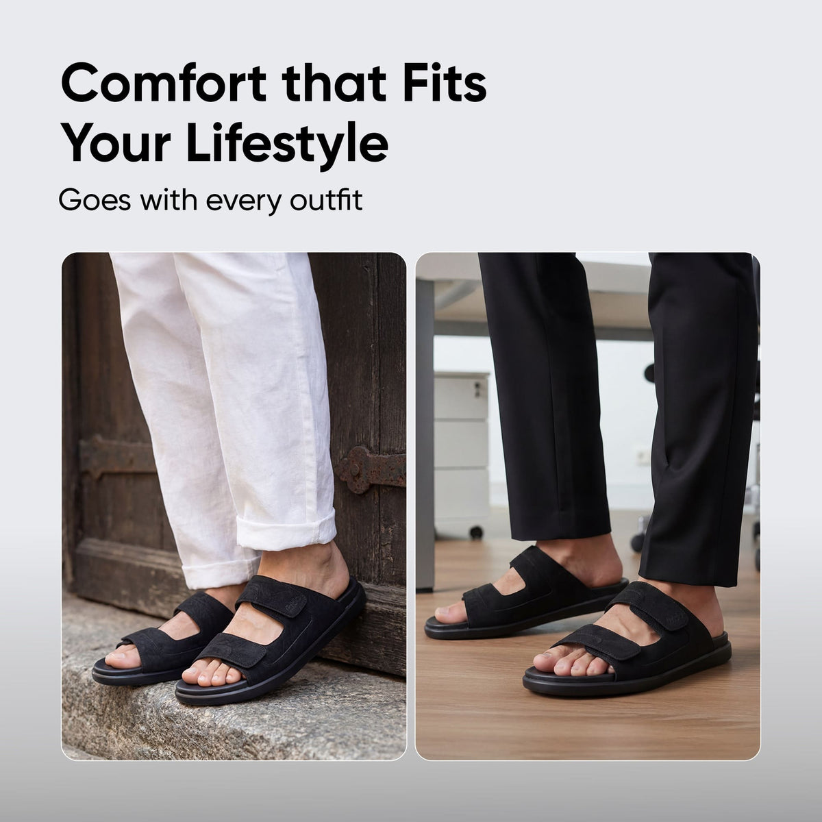 Frido Men's Comfort Dual Strap Sandals