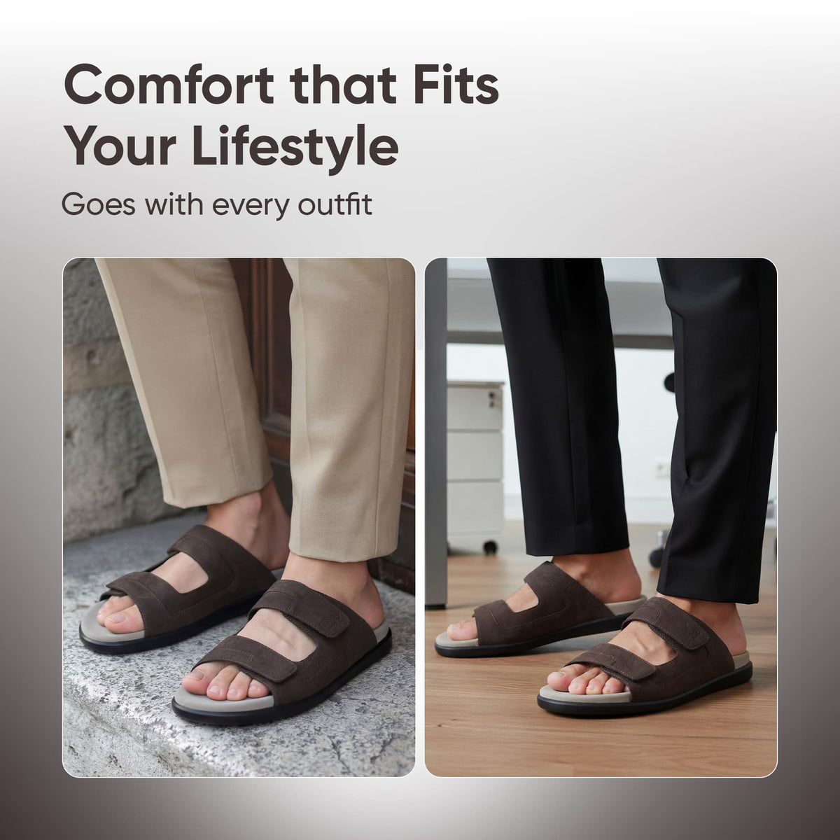 Frido Men's Comfort Dual Strap Sandals