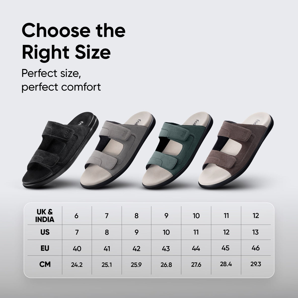 Frido Men's Comfort Dual Strap Sandals