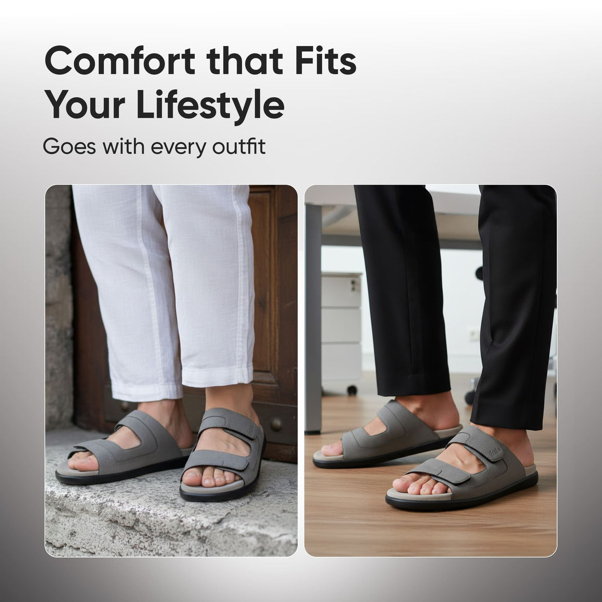 Frido Men's Comfort Dual Strap Sandals