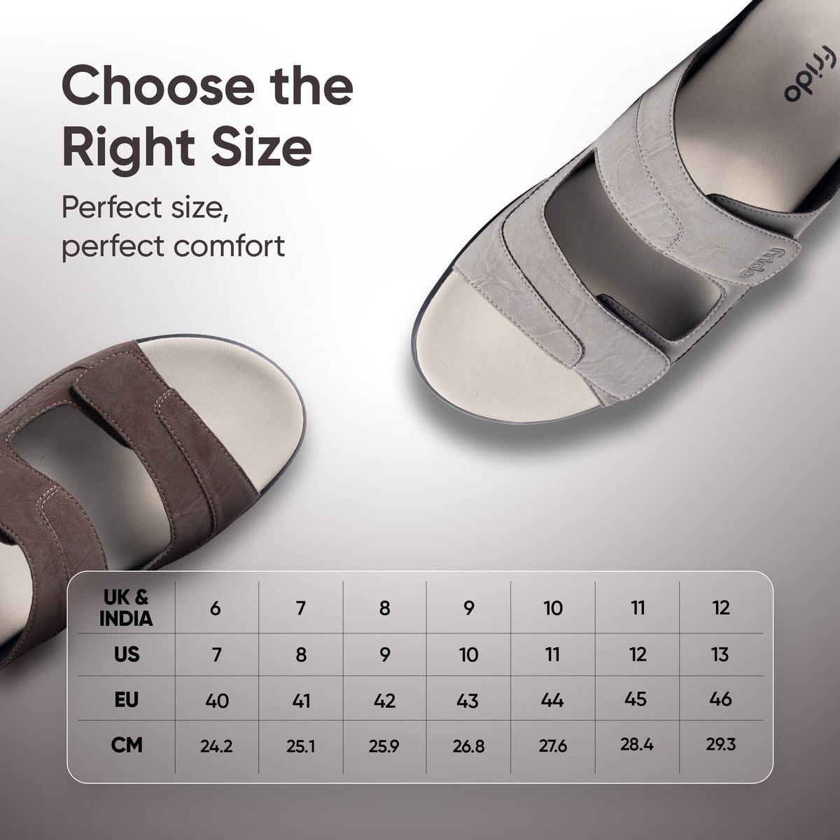 Frido Men's Comfort Dual Strap Sandals