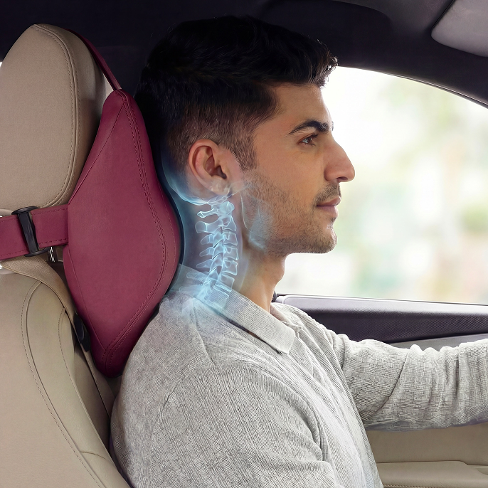 Maintains Natural Neck Position Without Forward Push Or Strain