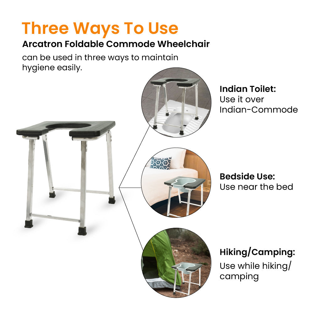 Frido Foldable Commode Stool