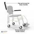 Prime SAS100 | Attendant Propelled Shower Commode Wheelchair