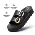 Frido Women's Arch Comfort Wedge Sandals - Buckle Strap