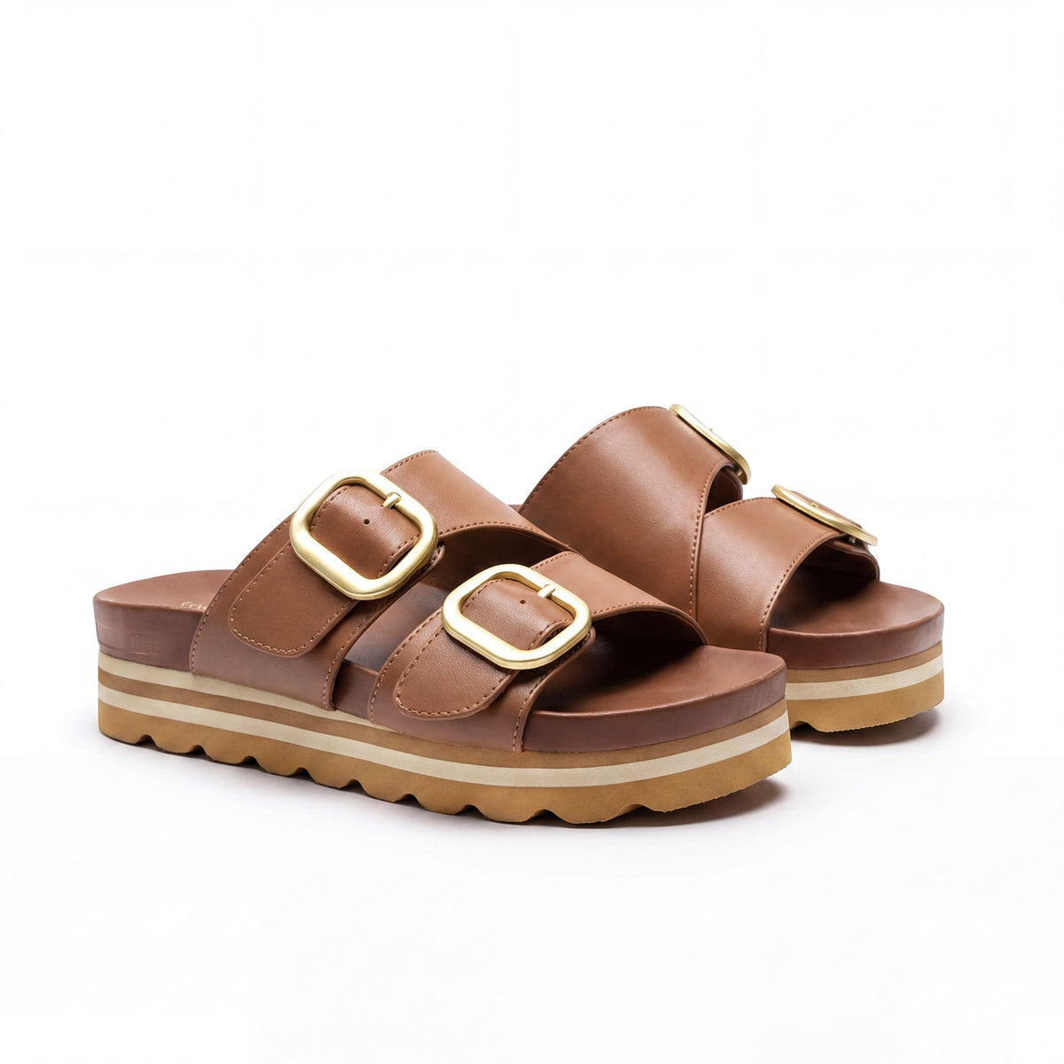 Frido Women's Arch Comfort Wedge Sandals - Buckle Strap