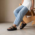 Frido Women's Arch Comfort Wedge Sandals - Buckle Strap