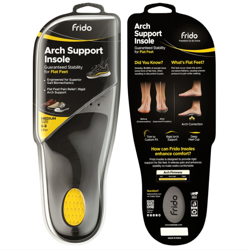 Frido Arch Support Insoles Rigid + Semi Rigid Combo