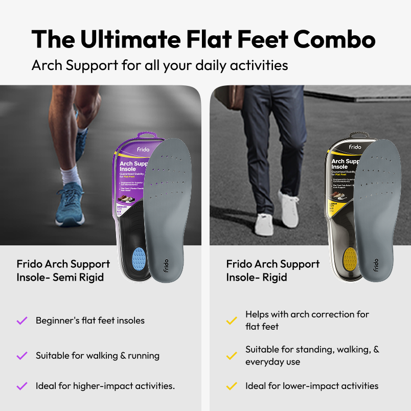 Frido Arch Support Insoles Rigid + Semi Rigid Combo