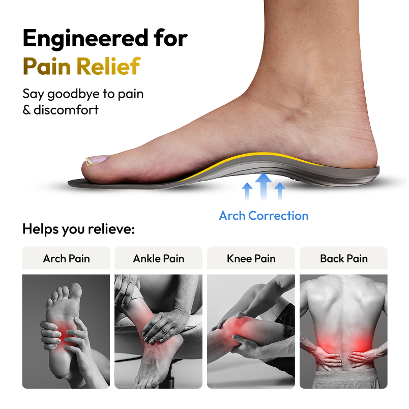 Frido Arch Support Insoles Rigid + Semi Rigid Combo
