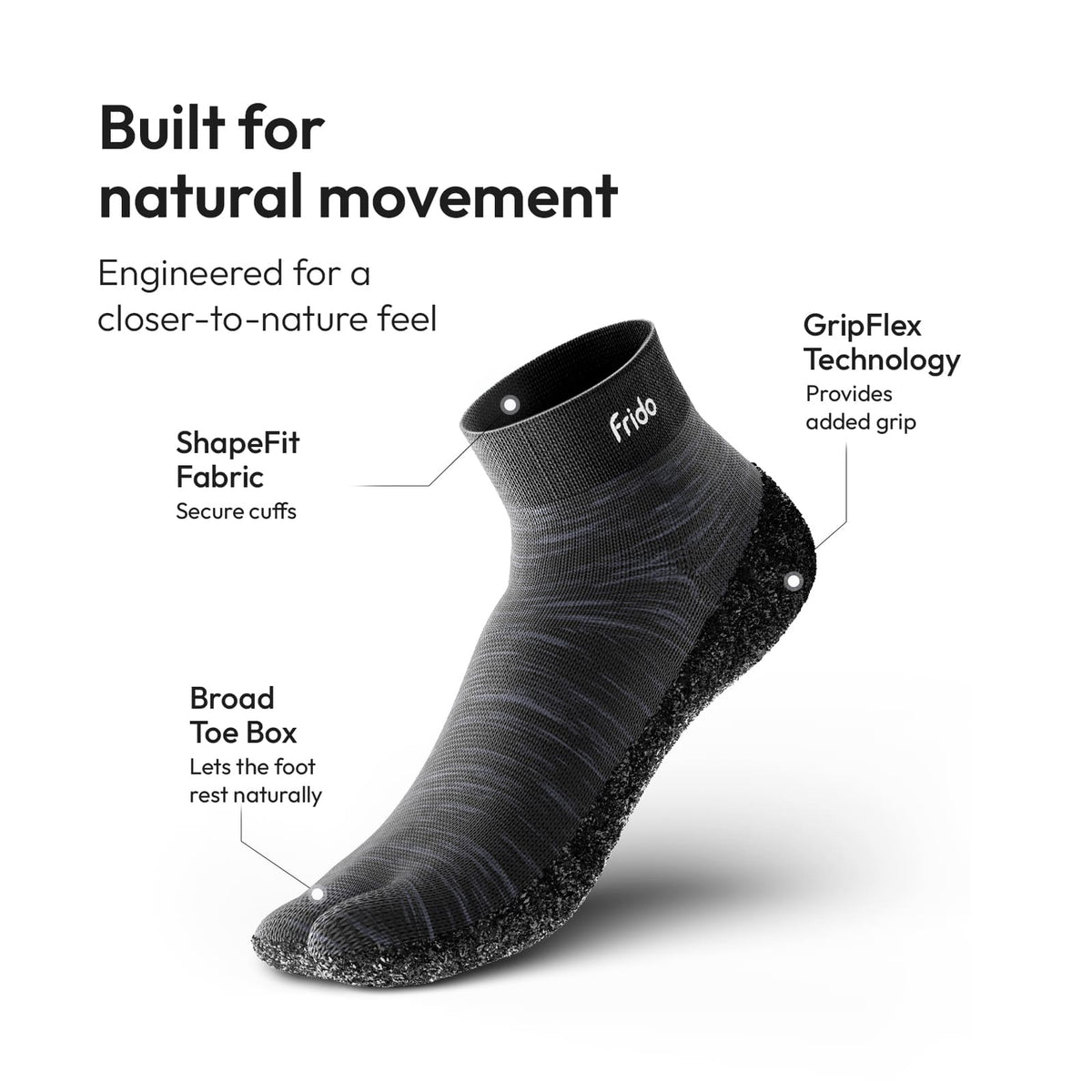 Frido Barefoot Sock Shoe Pro