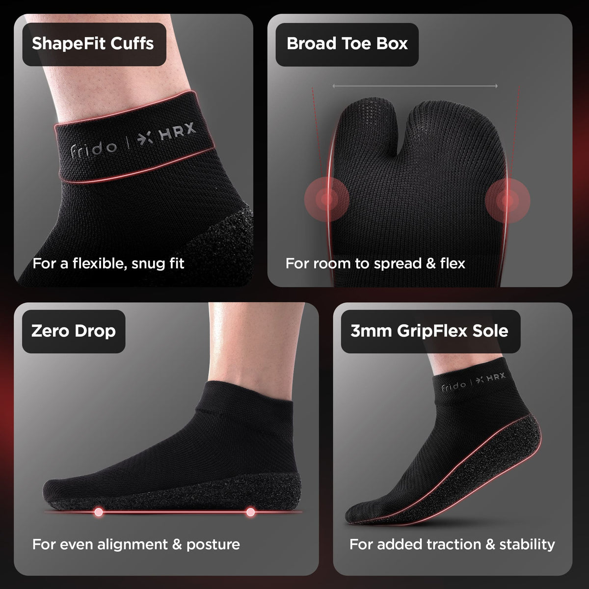 Frido x HRX Barefoot Sock Shoe Pro