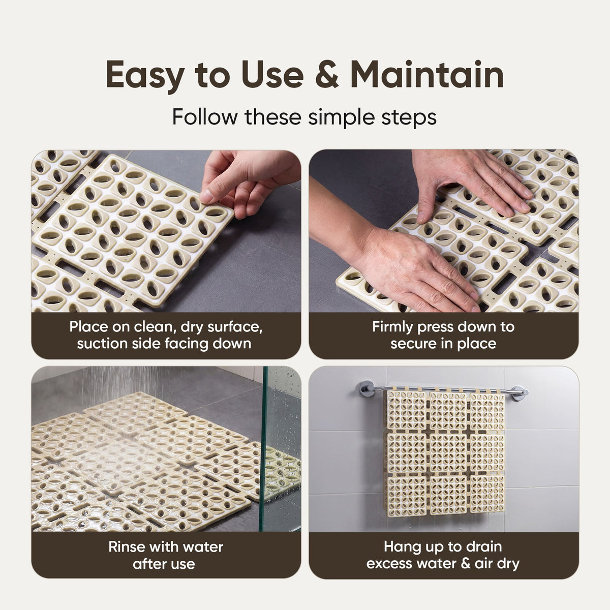 Frido Bear Grip Bath Mat
