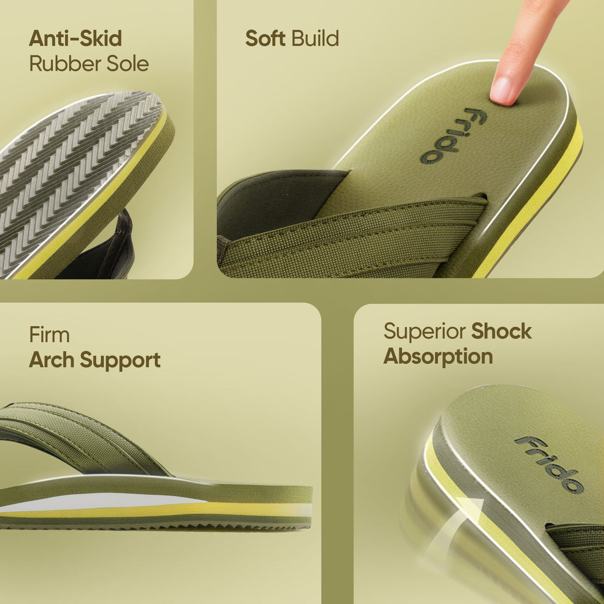 Frido Cloud Comfort Arch Support Slippers