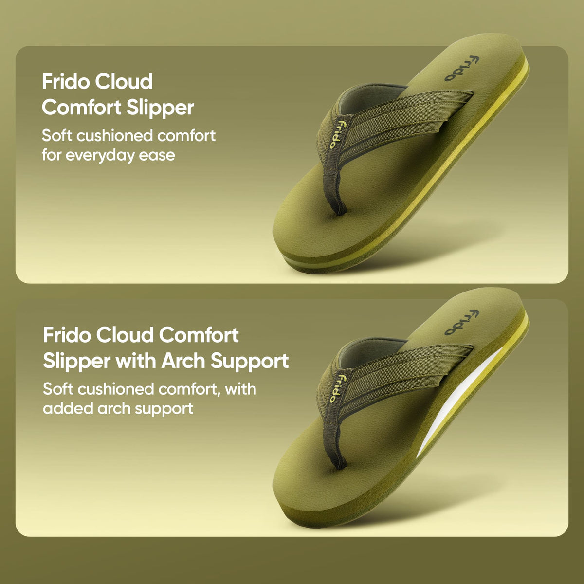 Frido Cloud Comfort Arch Support Slippers