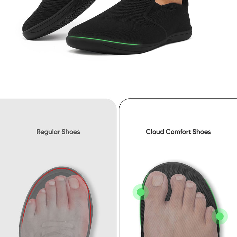 Foot-Shaped Toe Box Allows Toes To Spread Naturally