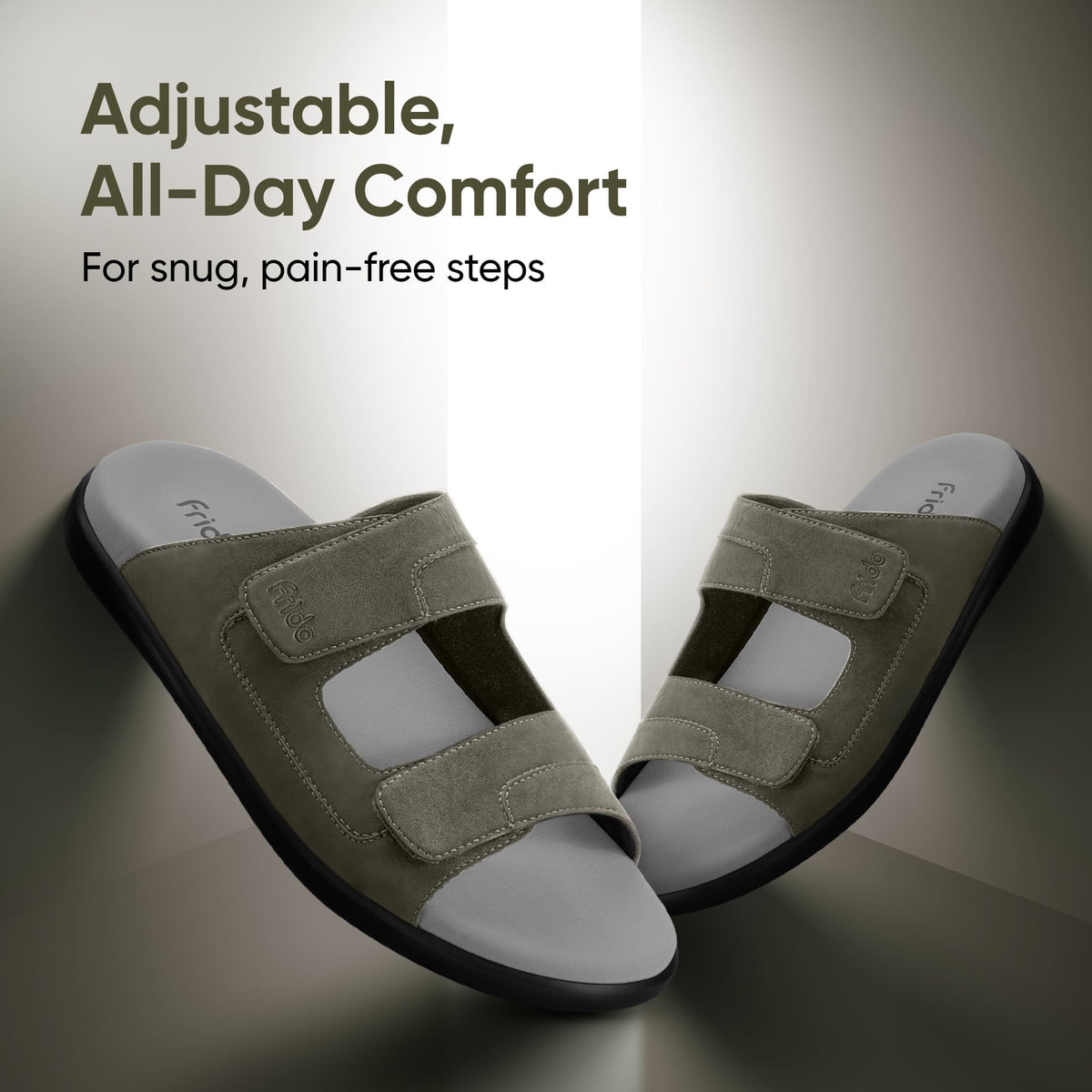 Frido Men's Comfort Dual Strap Sandals