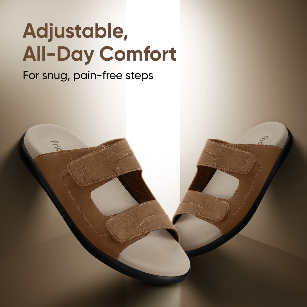 Frido Men's Comfort Dual Strap Sandals