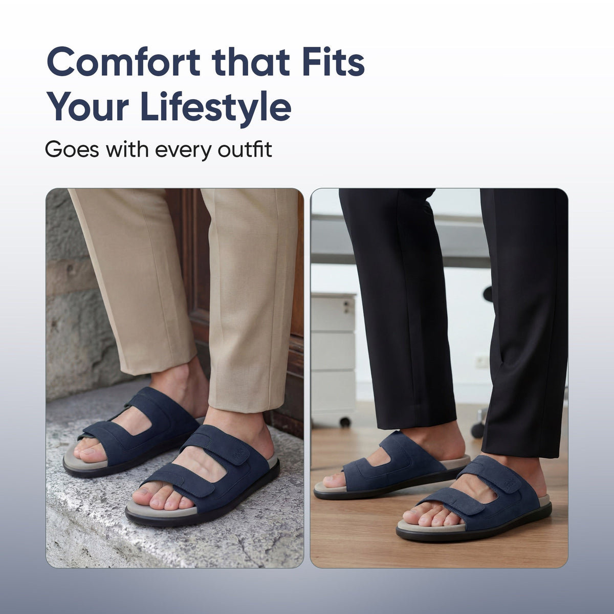 Frido Men's Comfort Dual Strap Sandals