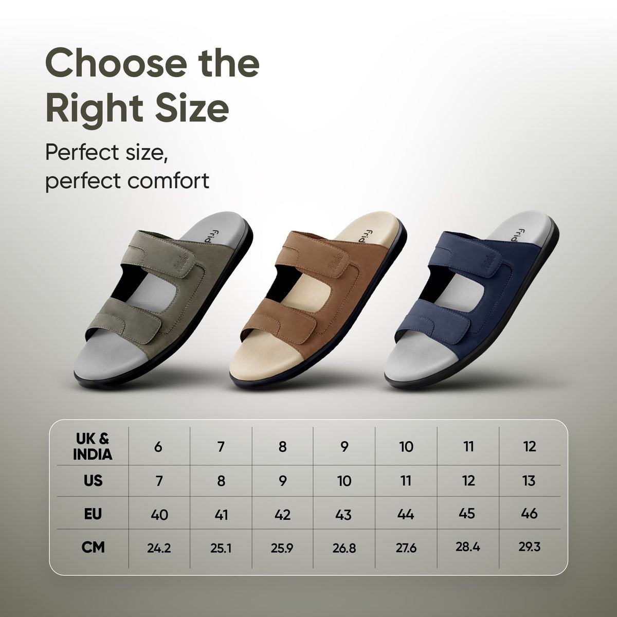 Frido Men's Comfort Dual Strap Sandals