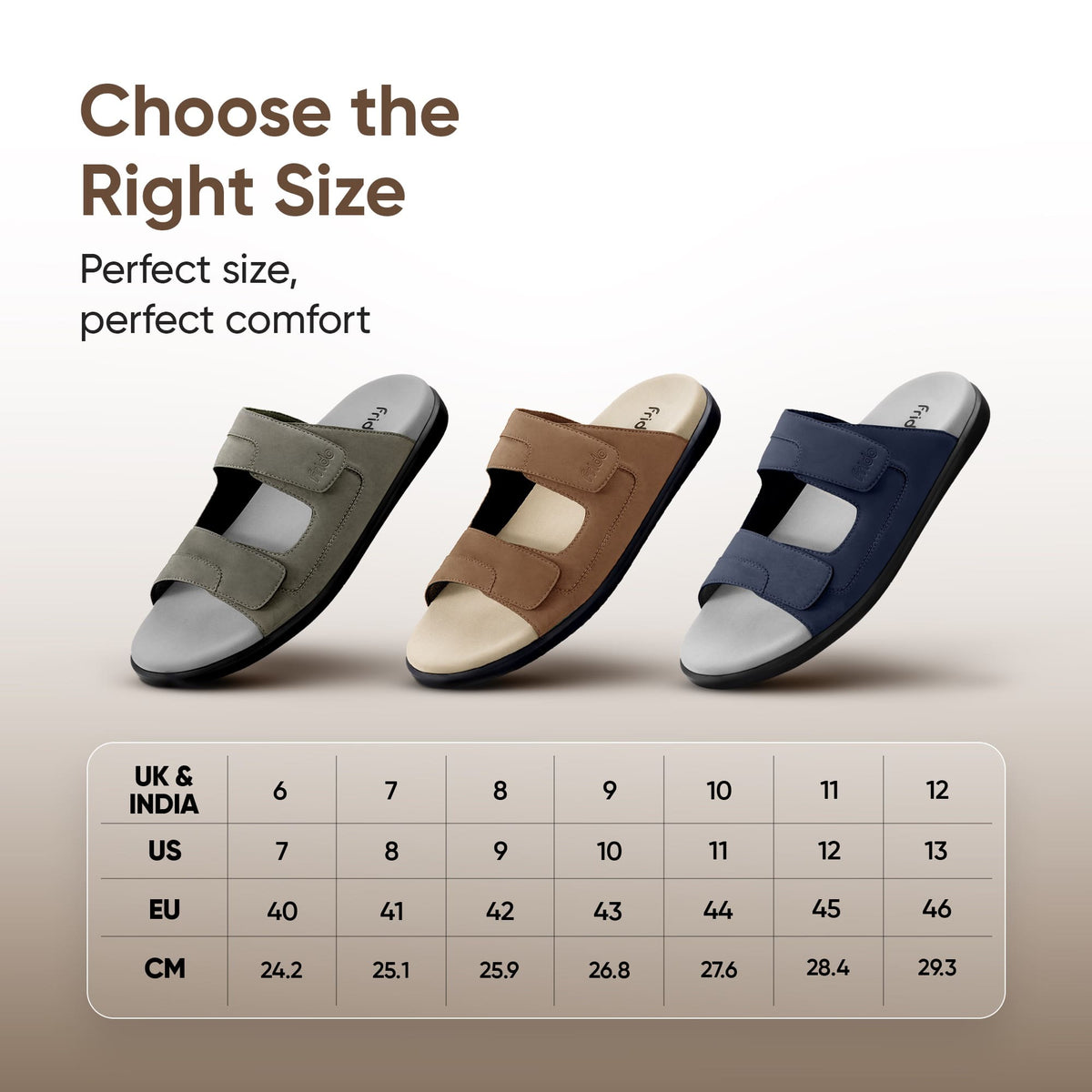 Frido Men's Comfort Dual Strap Sandals