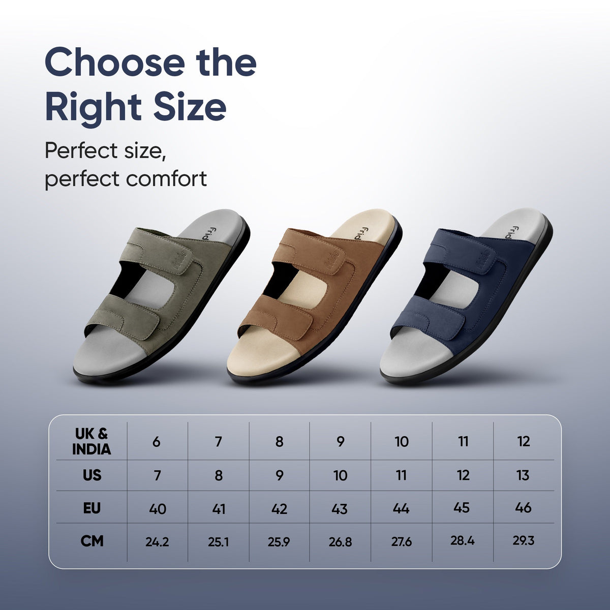 Frido Men's Comfort Dual Strap Sandals