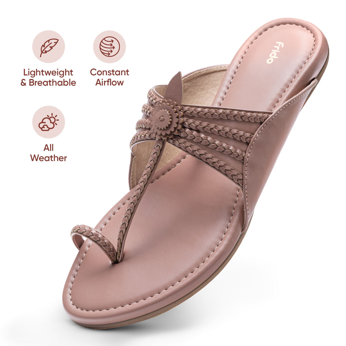 Frido Women's Ethnic Comfort Flat Sandal