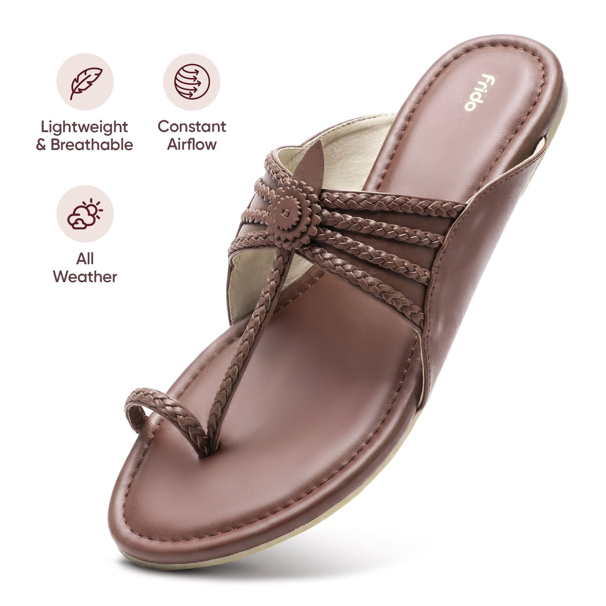 Frido Women's Ethnic Comfort Flat Sandal