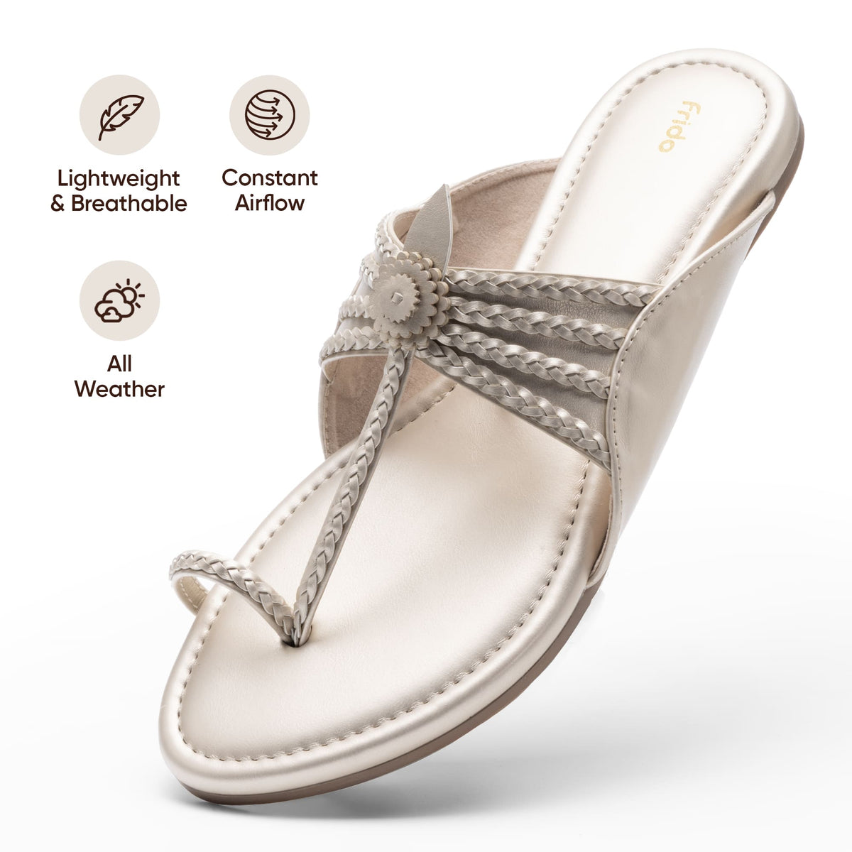 Frido Women's Ethnic Comfort Flat Sandal