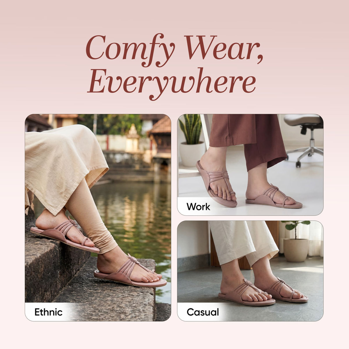 Frido Women's Ethnic Comfort Flat Sandal