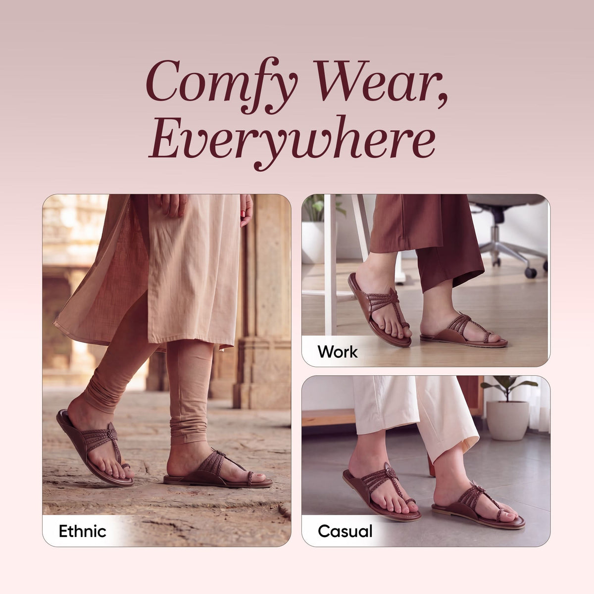 Frido Women's Ethnic Comfort Flat Sandal