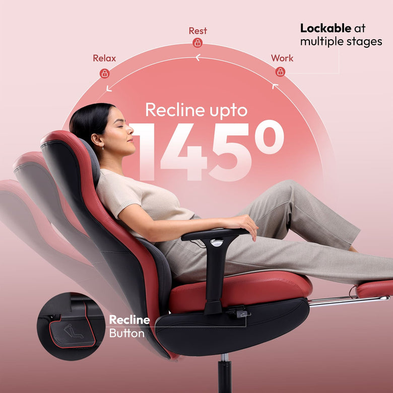 Enjoy Smooth Recline for Work and Relaxation with Frido executive chair