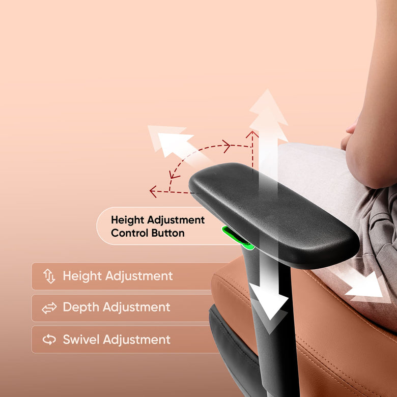 Ergonomic 3D Armrests for Pressure-Free Arm Support
