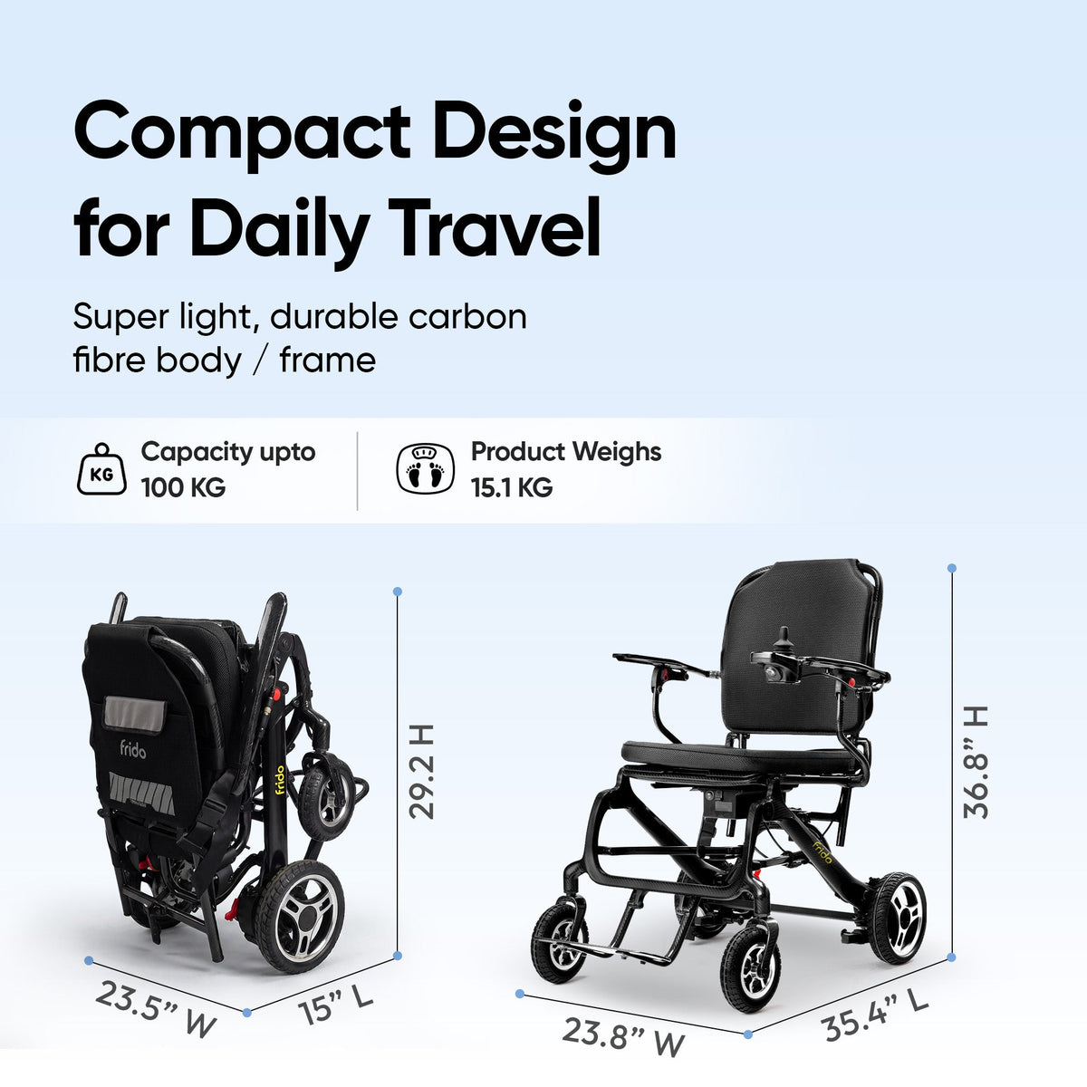 Frido Carbon Fiber Electric Wheelchair