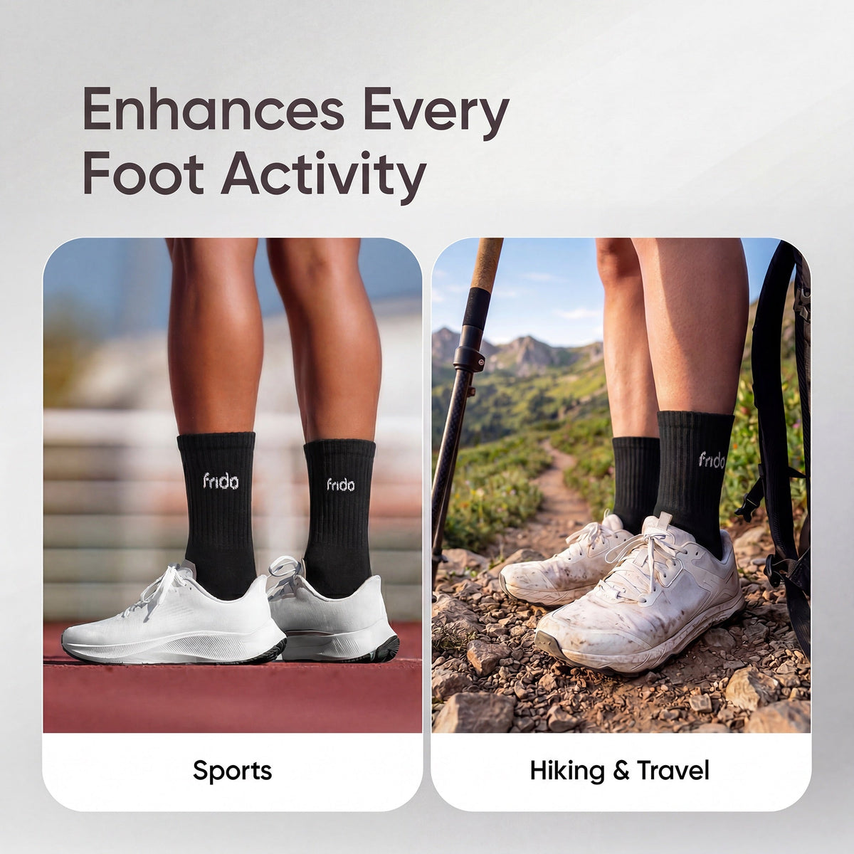 Frido Five Toe Socks - Solid