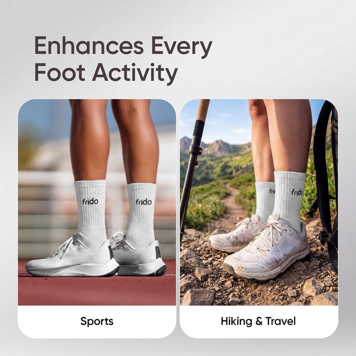 Frido Five Toe Socks - Solid