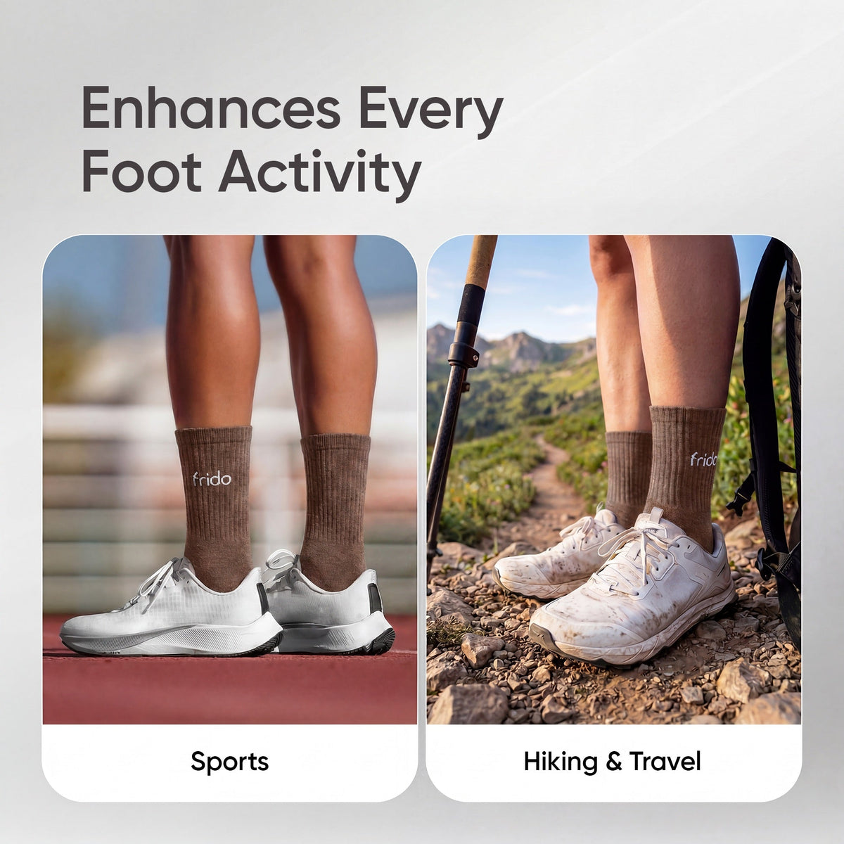 Frido Five Toe Socks - Solid