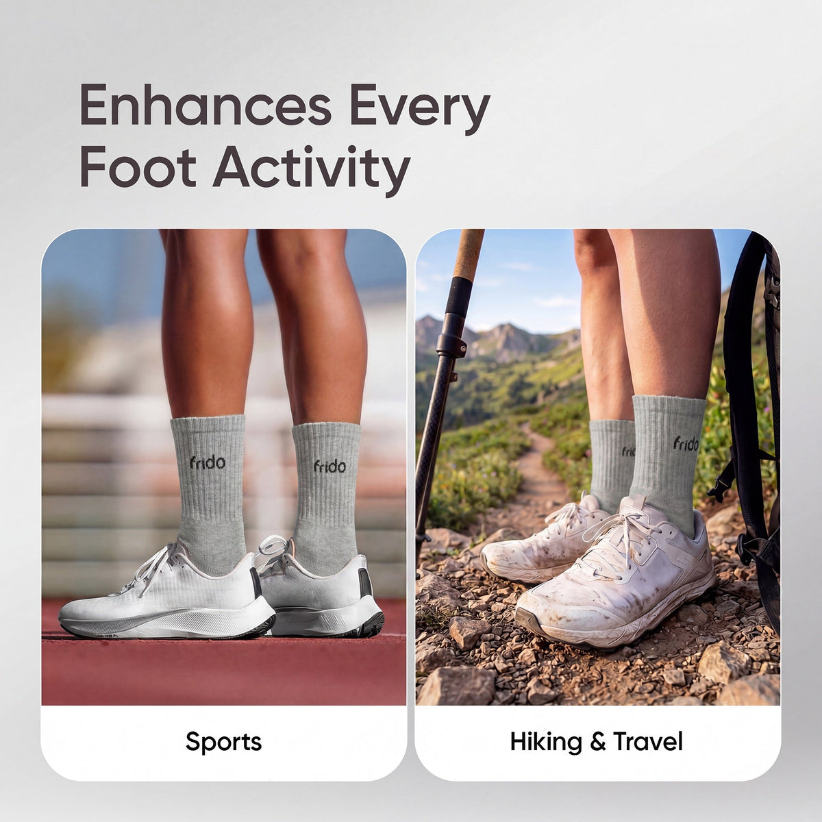 Frido Five Toe Socks - Solid