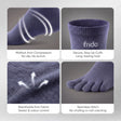 Frido Five Toe Socks - Solid