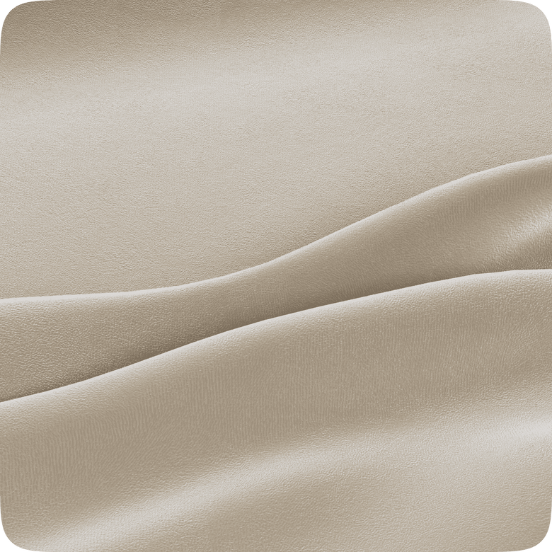 Silky-Soft Velvet Washable Cover gives breathable comfort leather can't match.