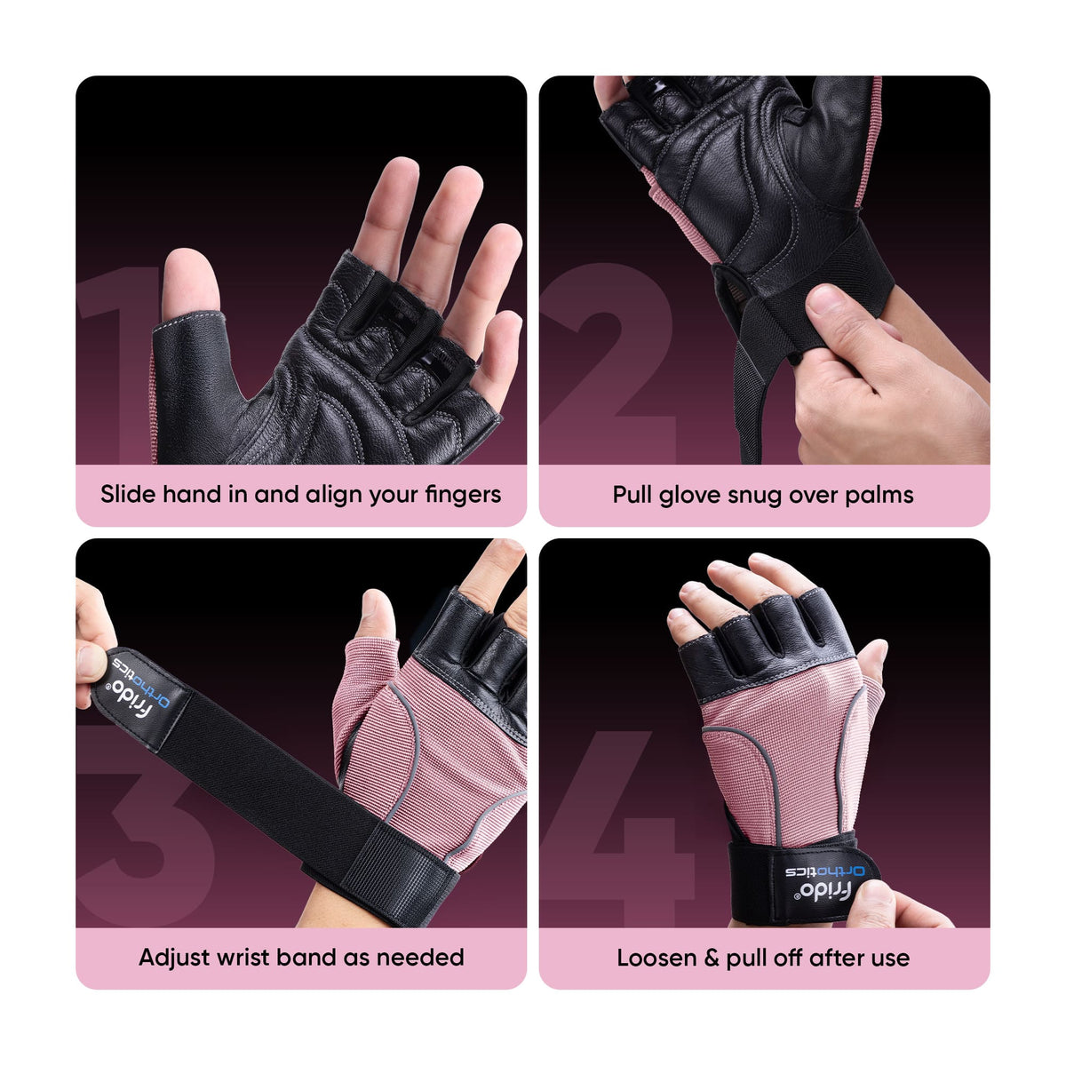 Frido Orthotics Comfort Gym Gloves