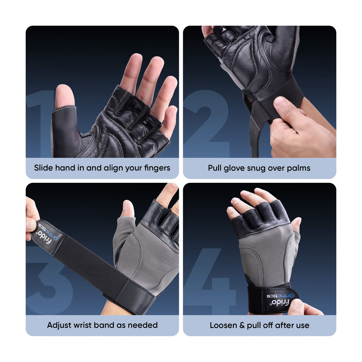Frido Orthotics Comfort Gym Gloves
