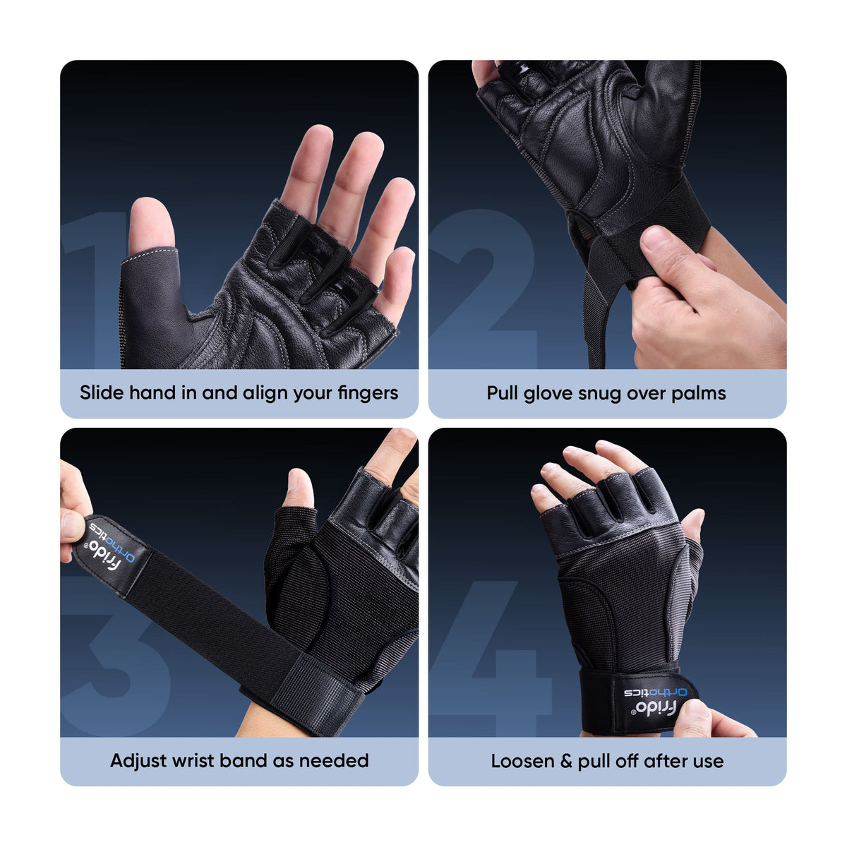 Frido Orthotics Comfort Gym Gloves