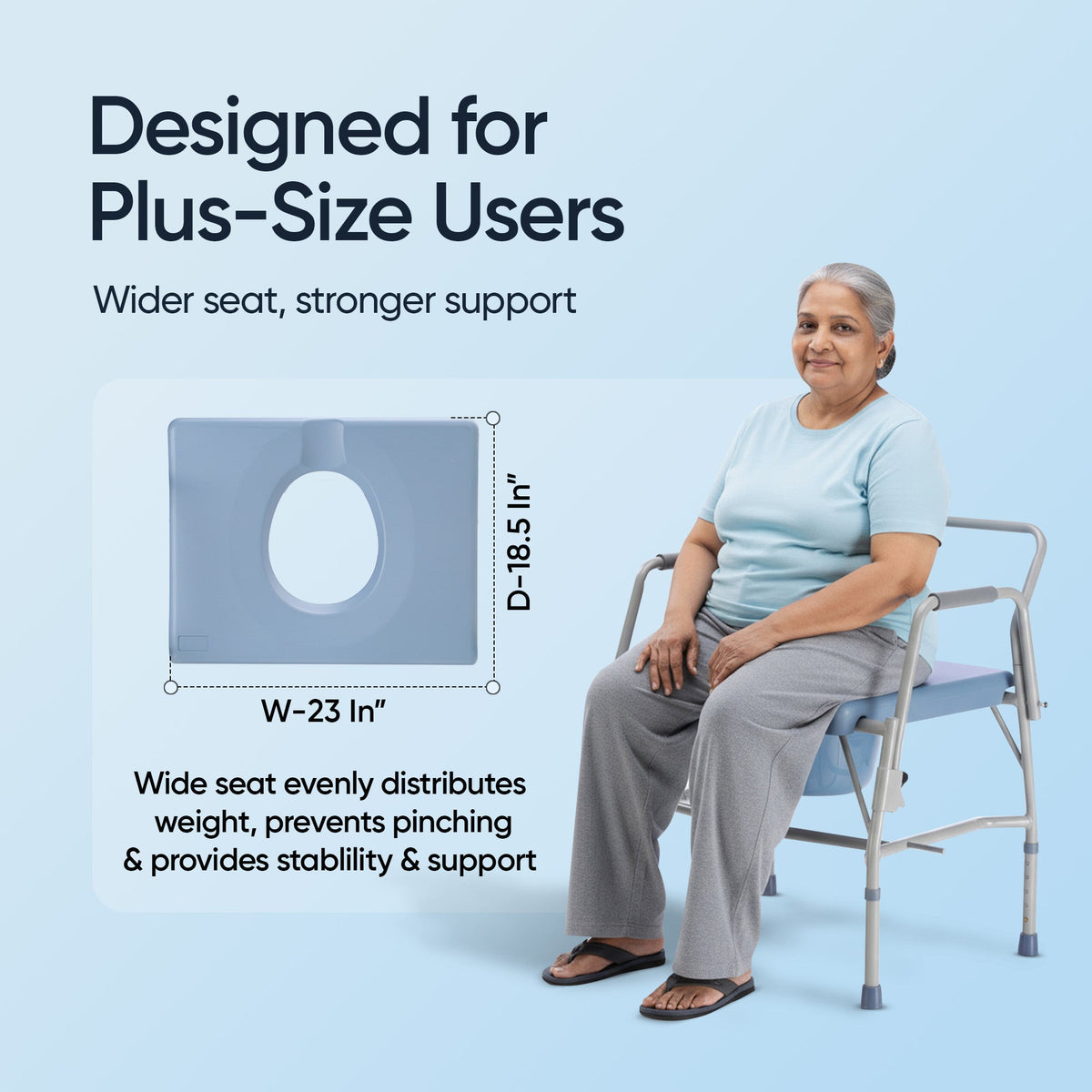 Frido Heavy Duty Commode Chair