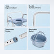 Frido Heavy Duty Commode Chair