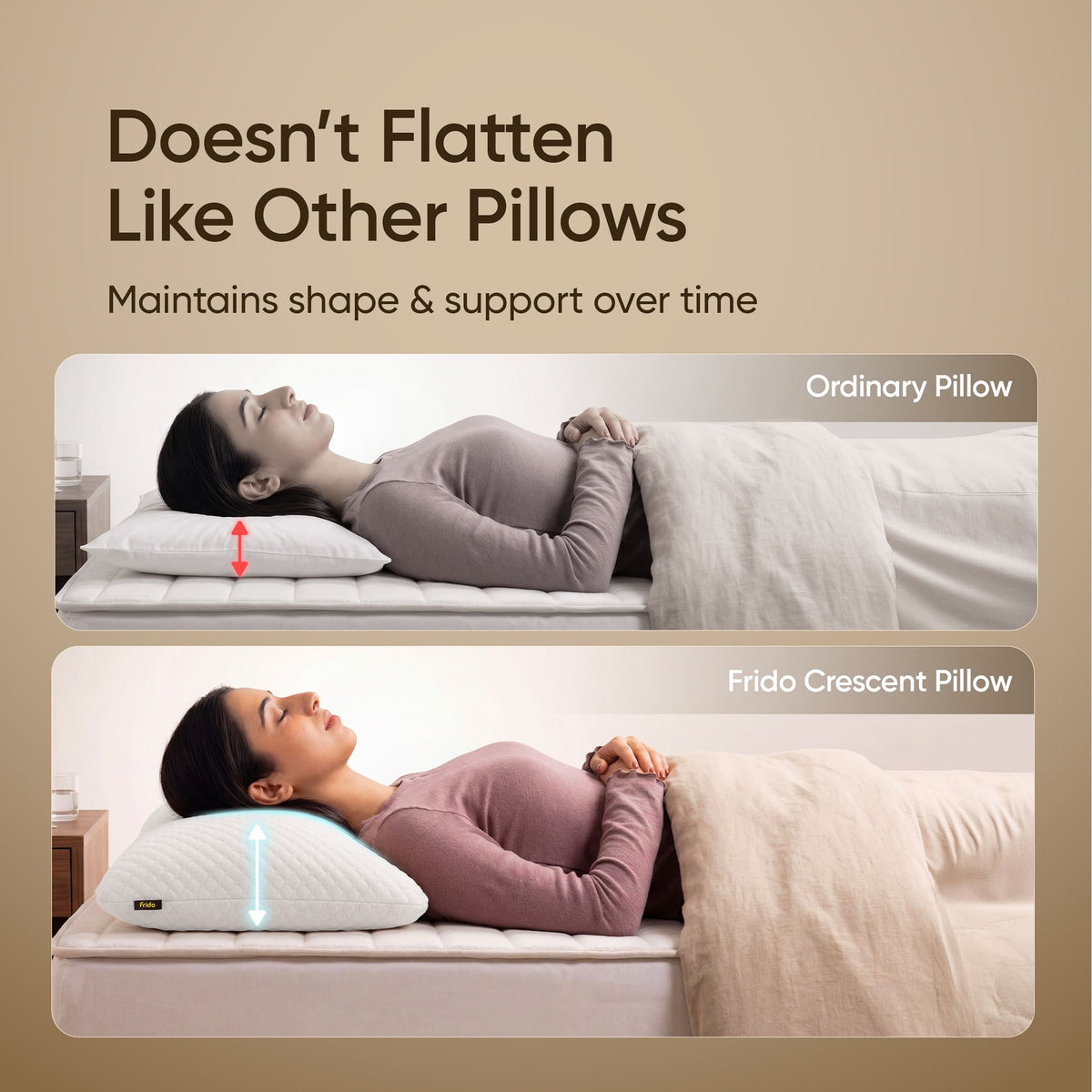 Frido Crescent Adjustable Pillow