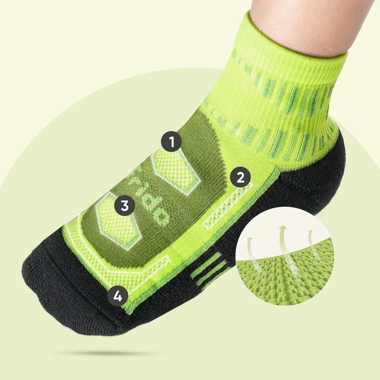 4-Point Ventilation Keeps Feet Cool And Dry All-Day