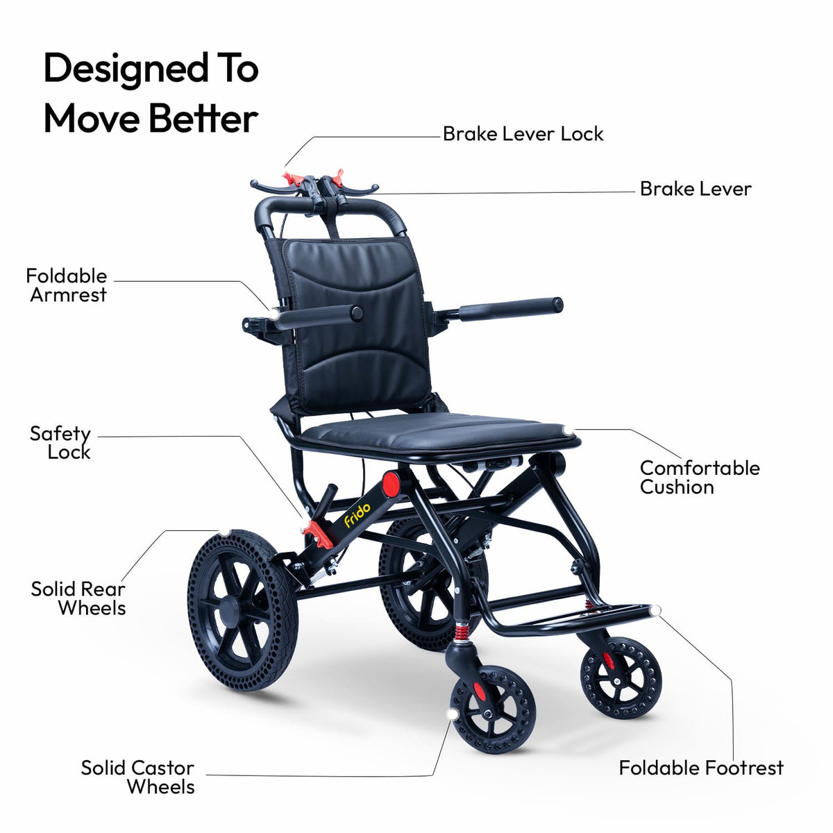 Frido Foldable Travel Wheelchair