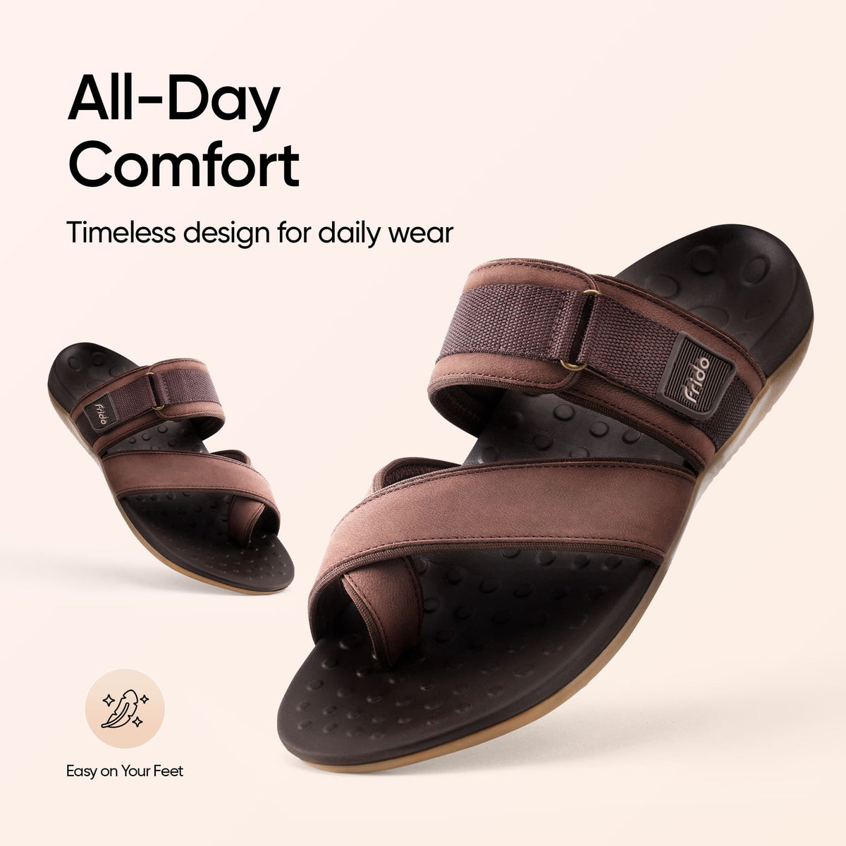 Frido Men's Orthotics Toe Ring Sandals